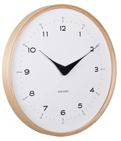 Dizajnové nástenné hodiny Karlsson 5995WH biele,priemer 30 cm