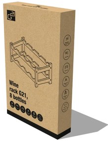 G21 Bambusový stojan na víno, 8 fliaš, S