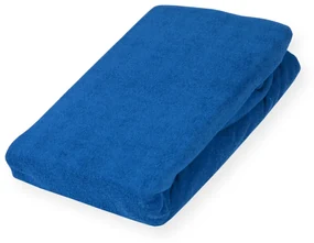 Froté napínacie prestieradlo na extra vysoký matrac FR-016 Modré 200 x 220 - výška 40 cm