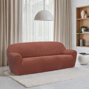 Super strečové poťahy RUBINIA tehlová dvojkreslo (š. 140 - 180 cm)