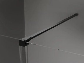Mexen Velar, sprchový kút s posuvnými dverami 150 x 100 cm, 8mm sklo námraza, čierna matná, 871-150-100-31-70