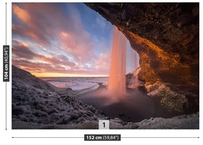 Fototapeta Vliesová Jaskyňa vodopád 152x104 cm