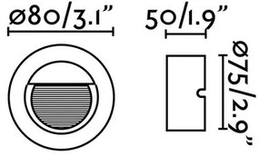 FARO 70403 - LED Vonkajšie nástenné svietidlo MINI RACING LED/1,2W/230V IP44