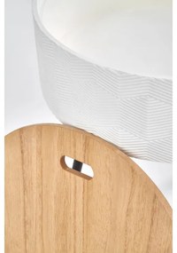 Konferenčný stolík AURA 45x38 cm biela/čierna/béžová