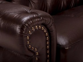 furniture-nabytek.cz - Pohovka Chesterfield Hereford 2-miestna z pravej kože, hnedá