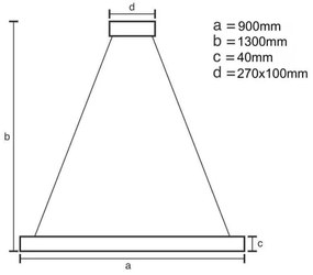 LED Stmievateľný luster na lanku LED/55W/230V 3000-6500K + diaľkové ovládanie