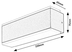 Rabalux 77114 vonkajšie nástenné LED svietidlo Mataro, 12W, 3000K, 320lm, IP54