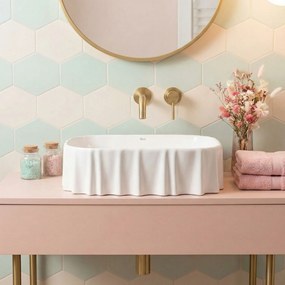 Rea Atria, umývadlo na dosku 500×400×140 mm, biela lesklá, REA-U3503