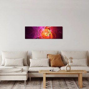 Moderný abstraktný obraz (s hodinami) (90x30 cm)