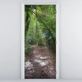Fototapeta na dvere - Slnečné lúče v džungli (95x205cm)