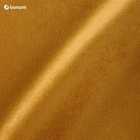 Žltá zamatová rozkladacia rohová pohovka (ľavý roh) Lofty Lilly – Miuform