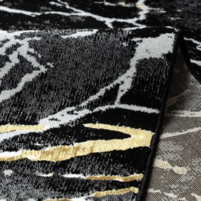 Dywany Łuszczów, Kusový koberec Allure 1963 black/gold, 160x220, čierna, kancelária