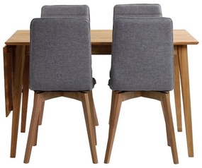 Prírodný sklápací dubový jedálenský stôl Rowico Mimi, 120 x 80 cm