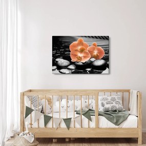 Obraz - Oranžové orchidey (90x60 cm)