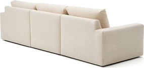 Béžová ženilková rohová pohovka (pravý roh/s leňoškou) Alea – Kave Home