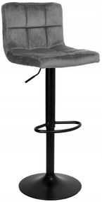 Barová stolička Arako Black grafitová Velvet