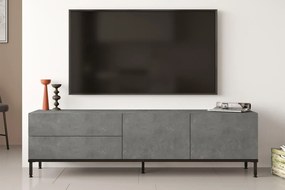 Elegantný TV stolík LUVIO 170 cm, MDF, šedý