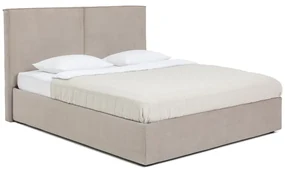 Čalúnená dvojlôžková posteľ taupe s úložným priestorom s roštom 180x200 cm Thessa Bold – Bonami Selection
