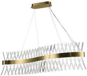 LED Stmievateľný krištáľový luster na lanku LED/95W/230V + diaľkové ovládanie