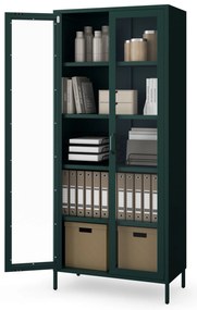 Vitrína ANGELO, 800 x 1850 x 450 mm, Modern: fľaškovo zelená