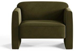 Zelené zamatové kreslo Abby – Micadoni