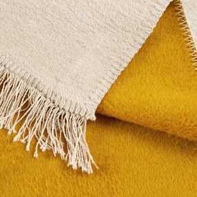 Dekorstudio Luxusná obojstranná akrylová deka DUO so strapcami - medovozlatá Rozmer deky: 220x240cm