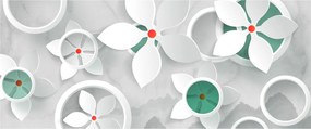 Obraz kvetinové abstrakcie (120x50 cm)