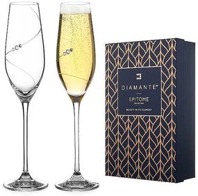 Diamante Poháre na sekt Silhouette 210 ml, 2 ks