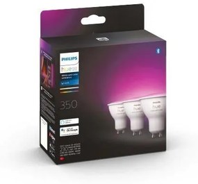 PHILIPS HUE Múdra LED stmievateľná žiarovka HUE s funkciou RGB, GU10, 4,3 W, 350lm, teplá biela-studená biela, 3