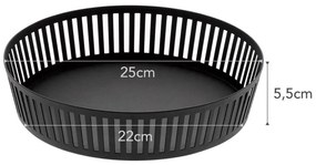 Čierna misa na ovocie YAMAZAKI Tower, ⌀ 25 cm