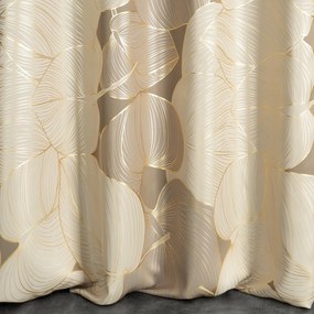 ZATEMŇOVACÍ ZÁVES NA KRÚŽKOCH FREESIA 140X250 CM BÉŽOVÁ