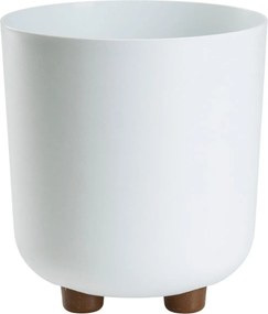 PLASTOVÝ KVETINÁČ TERRA 19,5X21 CM BIELA