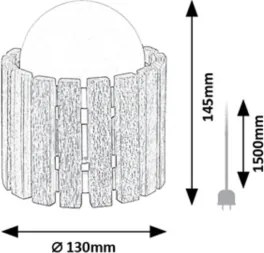 Rabalux 74420 - Stolná lampa NOXELLE 1xG9/5W/230V