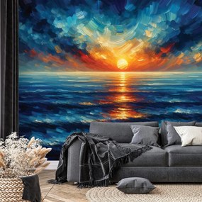 Fototapeta dramatický západ slnka nad oceánom