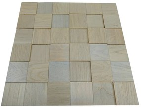 DUB SIVÝ 50, jednotlivé kusy 50 x 50 mm (0,0025 m²) nebo samolepiaci panel - drevena mozaika 3D Broušený - olejovaný 2 mm