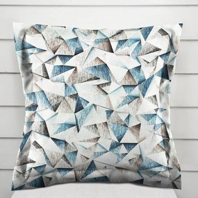 Biante Dekoračná obliečka na vankúš s lemom Porto PRT-007 Modro-hnedé kryštály 50 x 60 cm