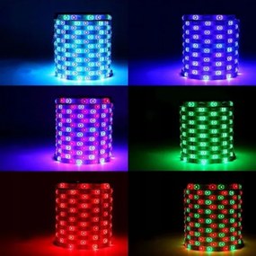 Dekoratívny RGB LED pásik 8mm x 5m s diaľkovým ovládaním IP20 300 LED