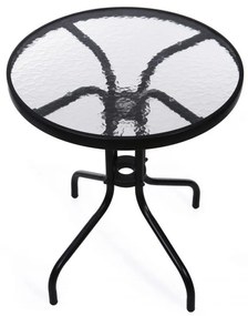 Okrúhly záhradný stôl 60 cm sklenený