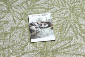 Koberec SISAL SION Listy, tropický 22128 ecru / zelený