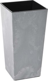 PLASTOVÝ KVETINÁČ PORTO 57X29X29 CM IMITÁCIA BETÓNU SIVÁ