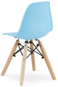 Set štyroch detských jedálenských stoličiek ZUBI - modré (4ks)