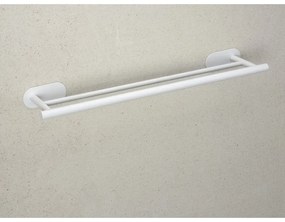 Biely samodržiaci držiak na uteráky z nehrdzavejúcej ocele Orea Duo – Wenko