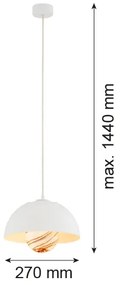 Argon 8443 - Luster na lanku PIAVA 1xE14/7W/230V alabaster biela