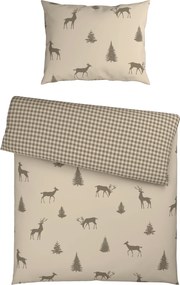 XXXLutz OBOJSTRANNÁ POSTEĽNÁ BIELIZEŇ, flanel, taupe, 140/200 cm Esposa - Obliečky & plachty - 005031040901