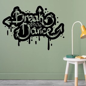 Veselá Stena Samolepka Break Dance Farba: čierna, Veľkosť: 60 x 43 cm