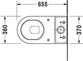 DURAVIT Starck 3 WC misa kombi s Vario odpadom, 370 mm x 395 mm x 655 mm, s povrchom WonderGliss, 01280900001