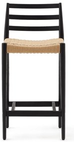 Čierna/v prírodnej farbe barová stolička z dubového dreva (výška sedadla 70 cm) Analy – Kave Home
