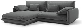 Tmavosivá rohová pohovka (ľavý roh) Torino – Micadoni Home