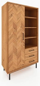 Šatníková skriňa z dubového dreva v prírodnej farbe 97x176 cm Abies - The Beds