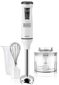 Black+Decker BXHBA600E Tyčový mixér, biela